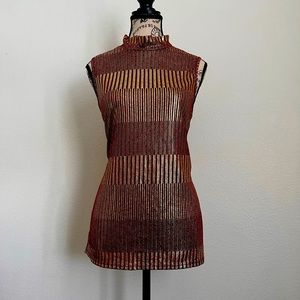 Espresso Top!  ⭐️💋 Red and gold sheer 💋⭐️